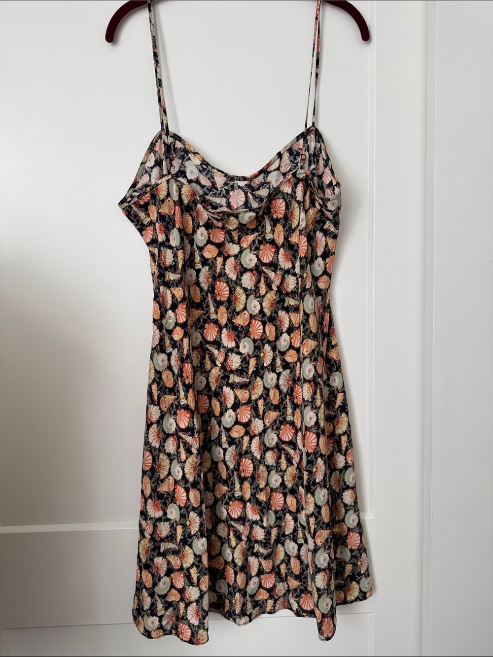 Dôen Sasha Mini Silk Slip Dress in Noir Tresors De La Mer - Picture 3 of 11